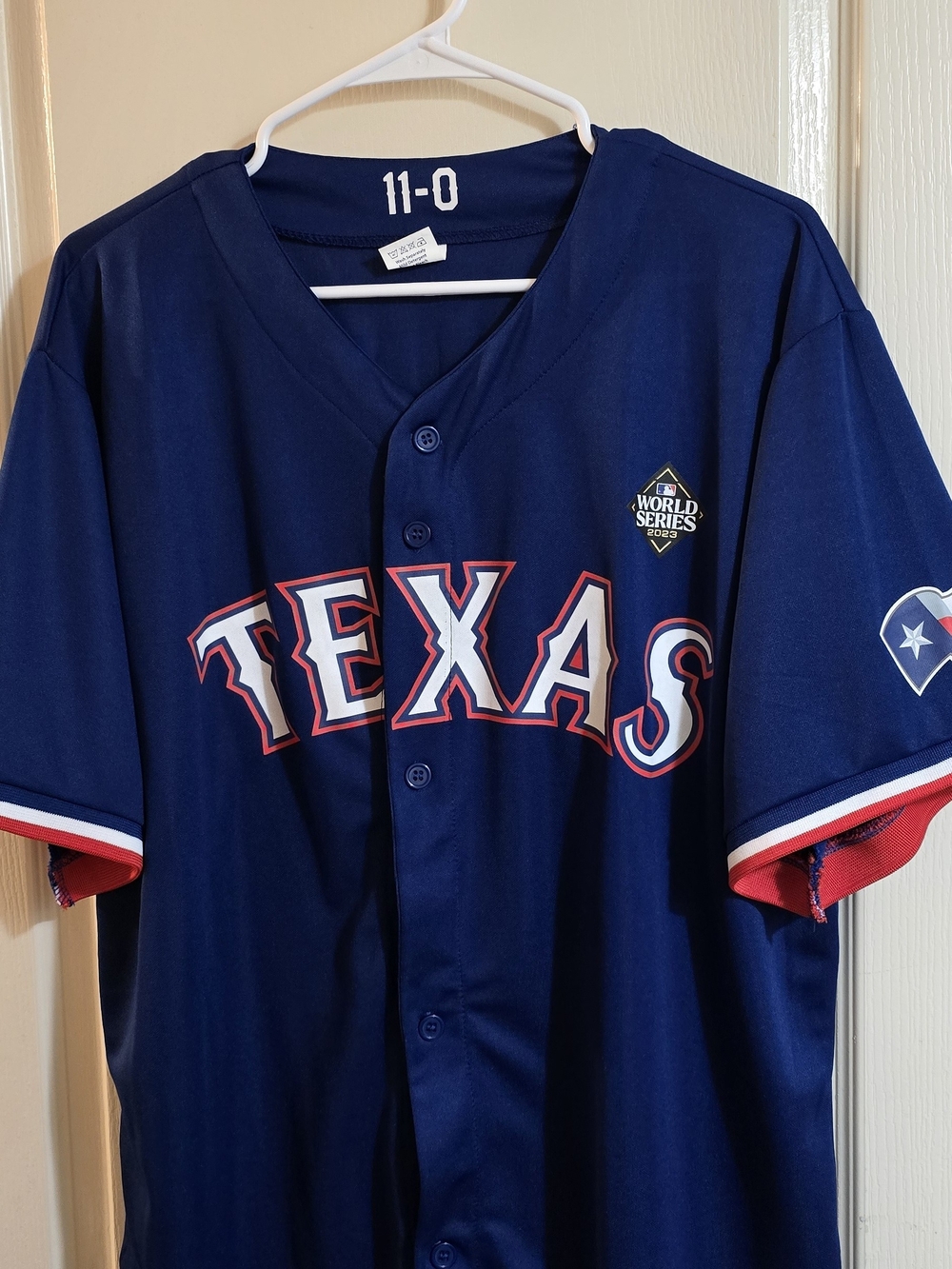 Texas Rangers Men's Jung #6 Baseball Jersey with 2023 World Series Patch
